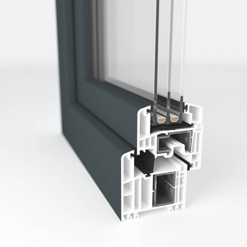 The combination system S9000 is available as a center seal system. The middle sealing level contributes significantly to improving the thermal insulation.